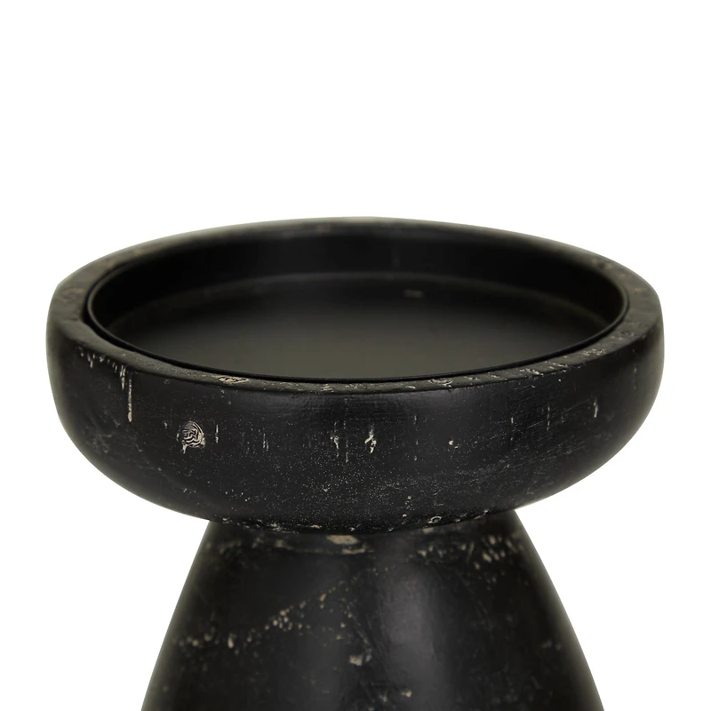 Black Traditional Candle Holder Set