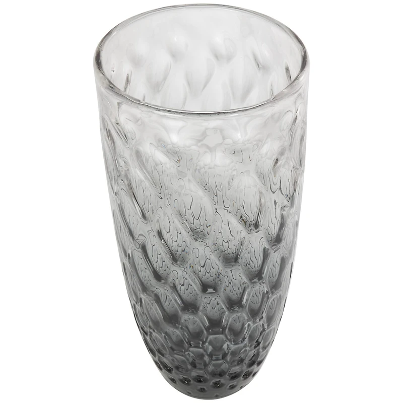 24" Black Ombre Handmade Glass Vase