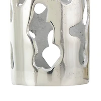 Silver Aluminum Melting Drip Vase Set