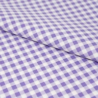 SINGER Purple Gingham Check Cotton Fabric