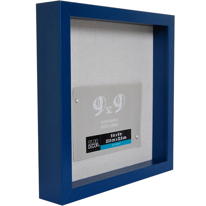 Sapphire Blue 9" x 9" Belmont Shadow Box by Studio Décor®