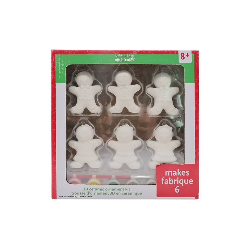 Gingerbread 3D Ceramic Ornament Kit by Creatology™