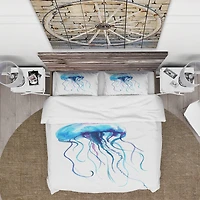 Designart 'Large Light Blue Jellyfish