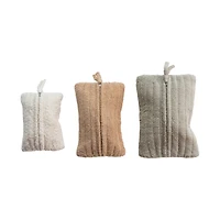 Hello Honey® Quilted Cotton Terry Zip Pouch with Interior Coating Set