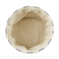 DII® Large Round Off White/Navy Buffalo Check Polyester Bin