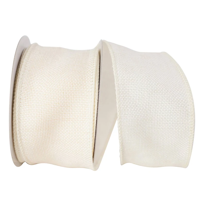 JAM Paper 2.5" x 10yd. Burlap Wired Ribbon