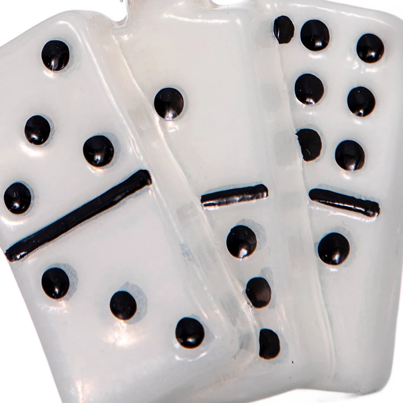 2.75" White Dominoes Glass Ornament by Ashland®