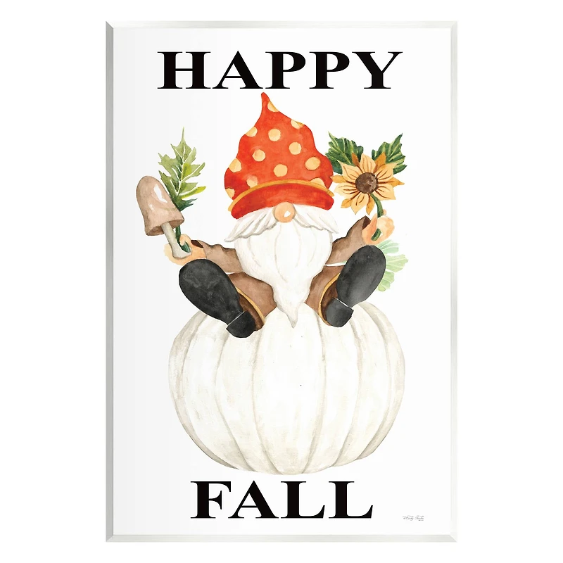 Stupell Industries Happy Fall Whimsical Gnome Wall Plaque Art