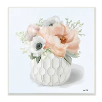 Stupell Industries Country Floral Bouquet in Geometric Planter Wall Plaque