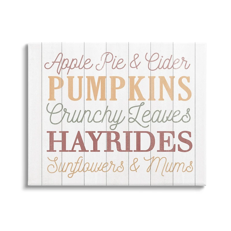 Stupell Industries Autumnal Fun Activities List Canvas Wall Art
