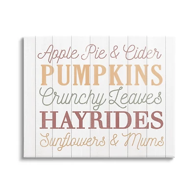 Stupell Industries Autumnal Fun Activities List Canvas Wall Art