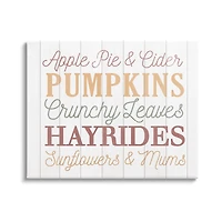 Stupell Industries Autumnal Fun Activities List Canvas Wall Art