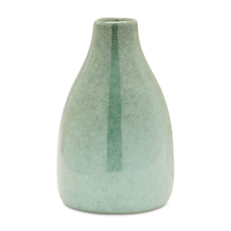 Blue Green Ceramic Bud Vase Set