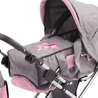 Bambolina Orlando Modern Doll Pram with Handbag