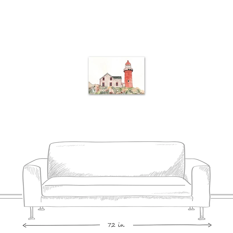 Coastal Lighthouse 24" x 16" Canvas Wall Art