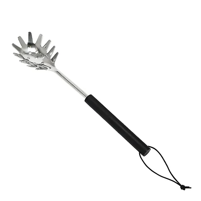 Hello Honey® Stainless Steel Slotted Pasta Server with Wood Handle
