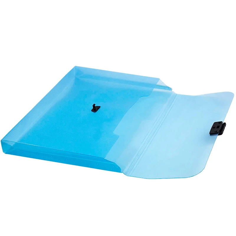 JAM Paper 9.5" x 13.25" Plastic Box Portfolio with Center Buckle