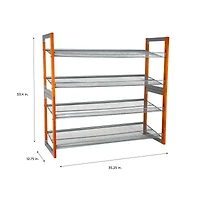 Organize It All Wooden Stackable Shoe Rack