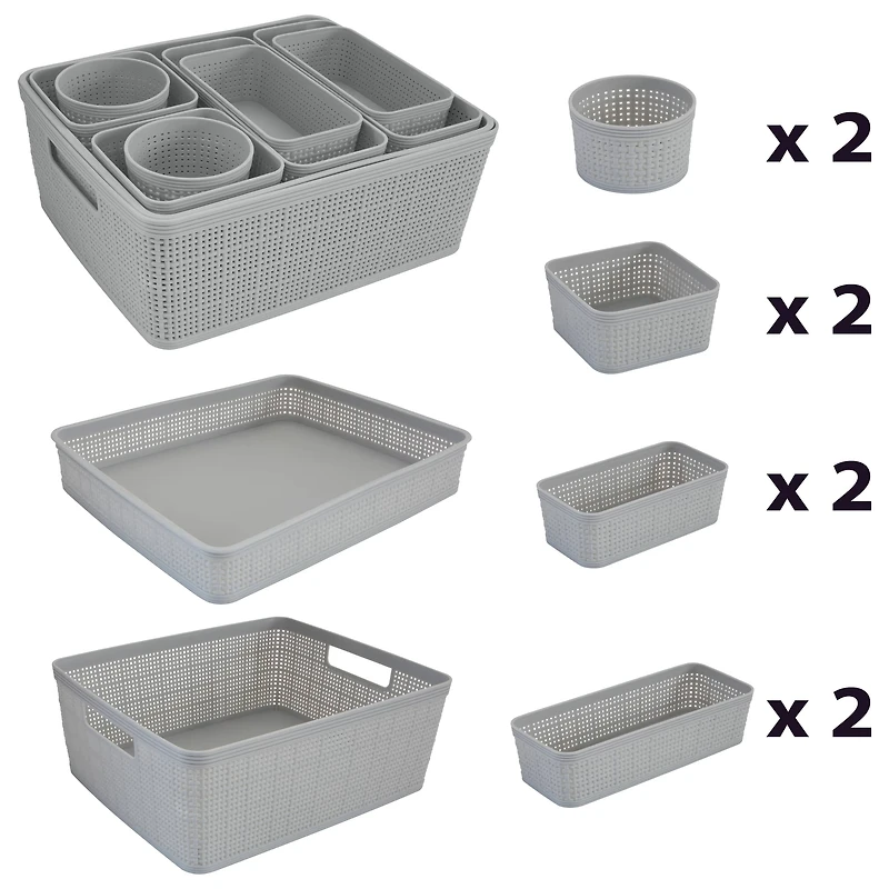 Simplify 10-Piece Organizing Basket Set