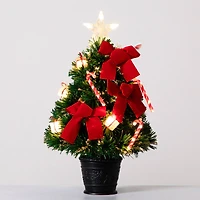 2ft. Fiber Optic Classic Star-Topped Artificial Christmas Tree in Decorative Planter