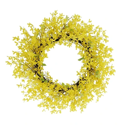30" Yellow Winter Jasmine Floral Spring Wreath