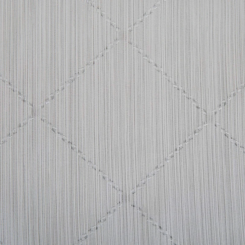 Elle Décor Gray Jacquard Weave Diamond Design Shower Curtain