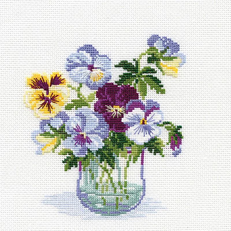 RIOLIS Pansies Cross Stitch Kit