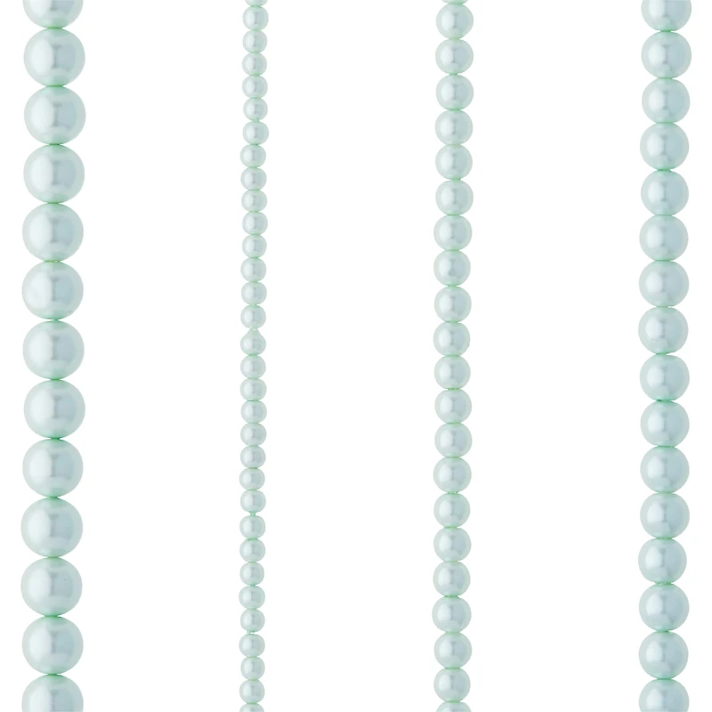 12 Pack: Aqua Matte Glass Pearl Round Beads by Bead Landing™