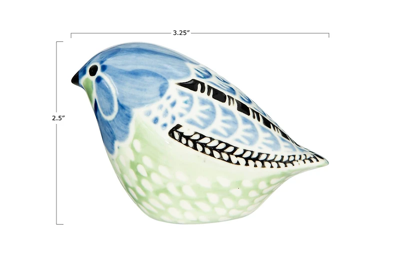Hello Honey® 2.5" Hand Painted Stoneware Bird Figurine Set