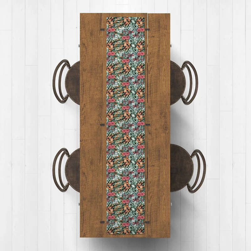 Warm & Cool Florals Indoor/Outdoor Table Runner