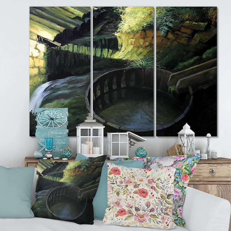 Designart - Old Watermill In Nature Landscape