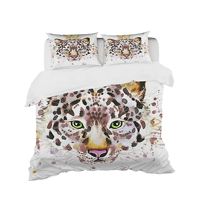 Designart 'Leopard Head with Golden Crown