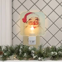 6" Norman Rockwell 'Santa Claus' Glass Christmas Night Light