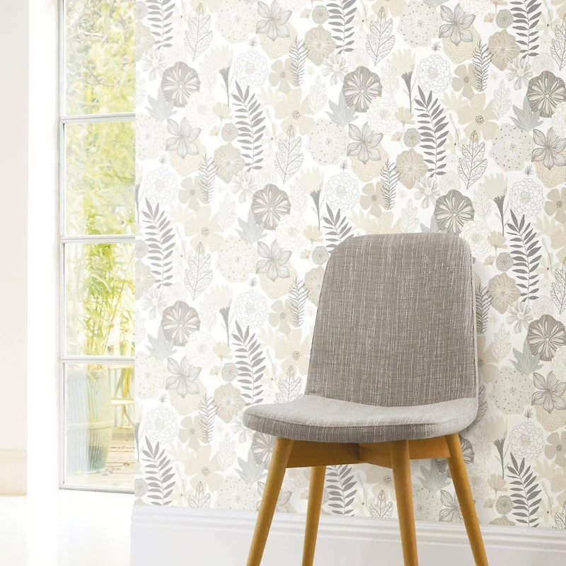 RoomMates Perennial Blooms Peel & Stick Wallpaper