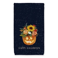 Floral Jackolantern 16" x 25" Tea Towel - Set of 2