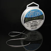 The Beadsmith® Opelon® 0.7mm White Stretch Jewelry Fiber