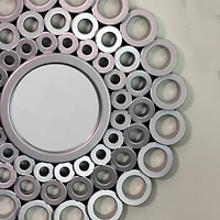 9.5" Silver Cascading Orbs Mirror Set