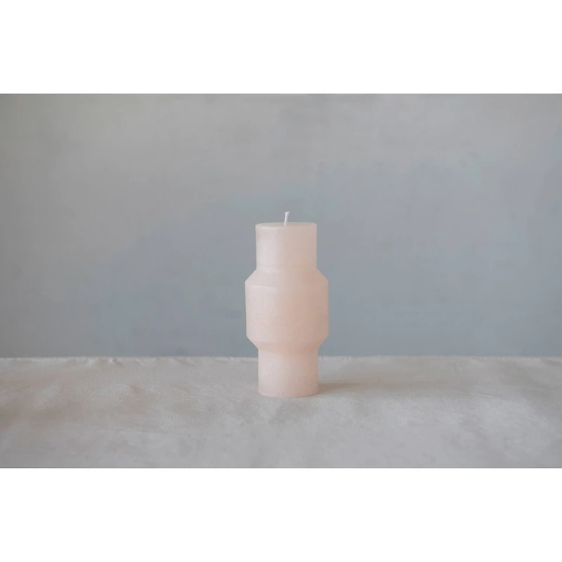 Hello Honey® 3" x 6" Blush Unscented Totem Pillar Candle