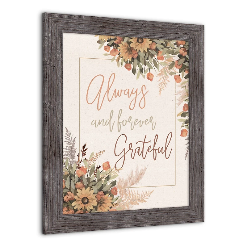 Always and Forever Grateful Western Gray Framed Print