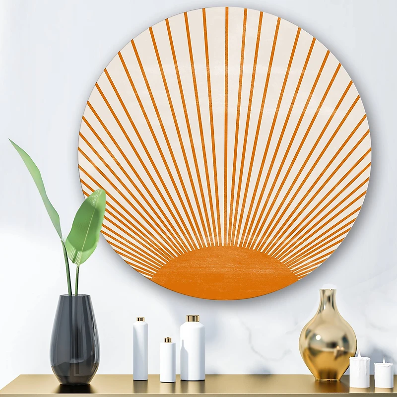 Designart - Orange Sun Print III