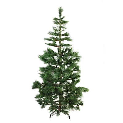 7ft. Pre-Lit Medium Pine Artificial Christmas Tree, Clear LED Lights