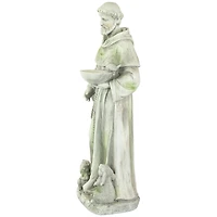 23.5" Religious St. Francis of Assisi Bird Feeder Outdoor Garden Statue