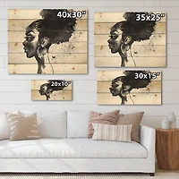 Designart - Monochrome Portrait of African American Woman I