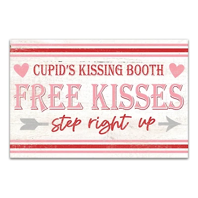 Cupid Kissing Booth Canvas Wall Art
