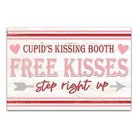 Cupid Kissing Booth Canvas Wall Art