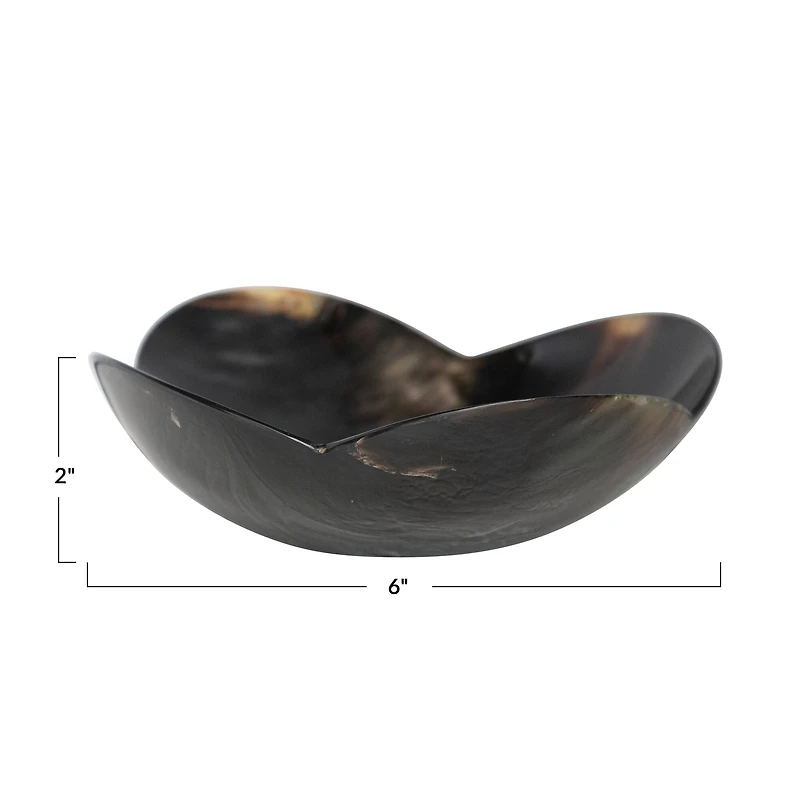 Hello Honey® Black Horn Flower Shaped Bowl