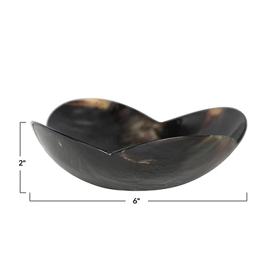 Hello Honey® Black Horn Flower Shaped Bowl