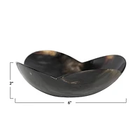Hello Honey® Black Horn Flower Shaped Bowl