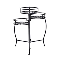 Black Iron Modern Plantstand, 22" x 18" x 19"