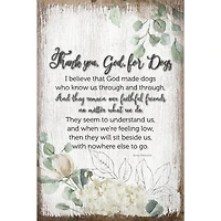 Thank You God For Dogs Inspirational Wood Plaque